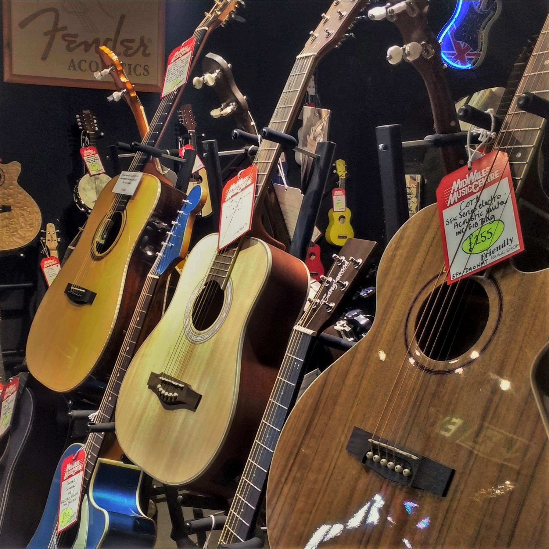 Acoustic guitar display